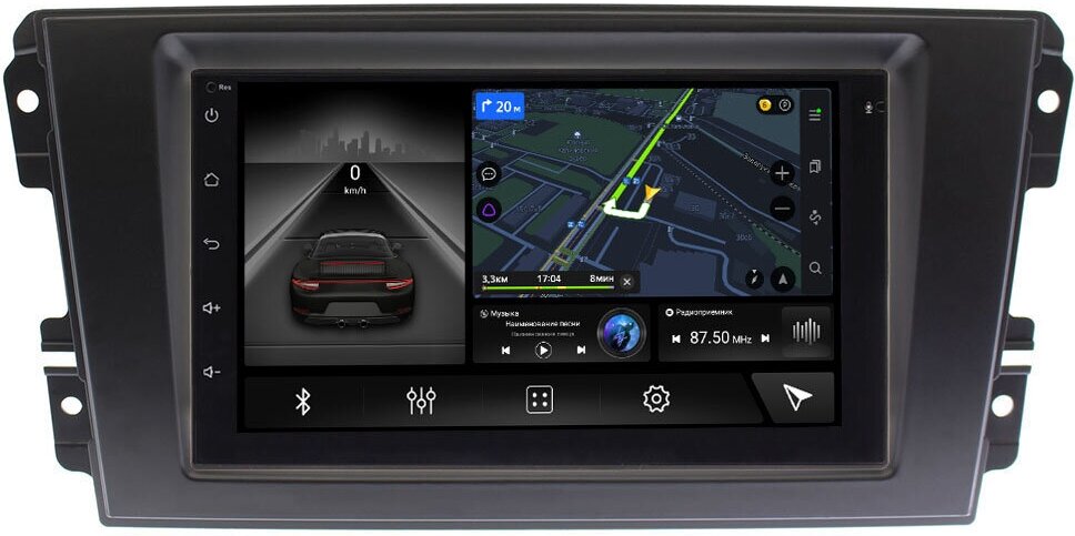 Магнитола в штатное место 2 din Datsun On-Do, Mi-Do 2014-2021 Canbox M-Line 9863-RP-DTOD-95 на Android 10 (4G-SIM, 2/32, DSP)