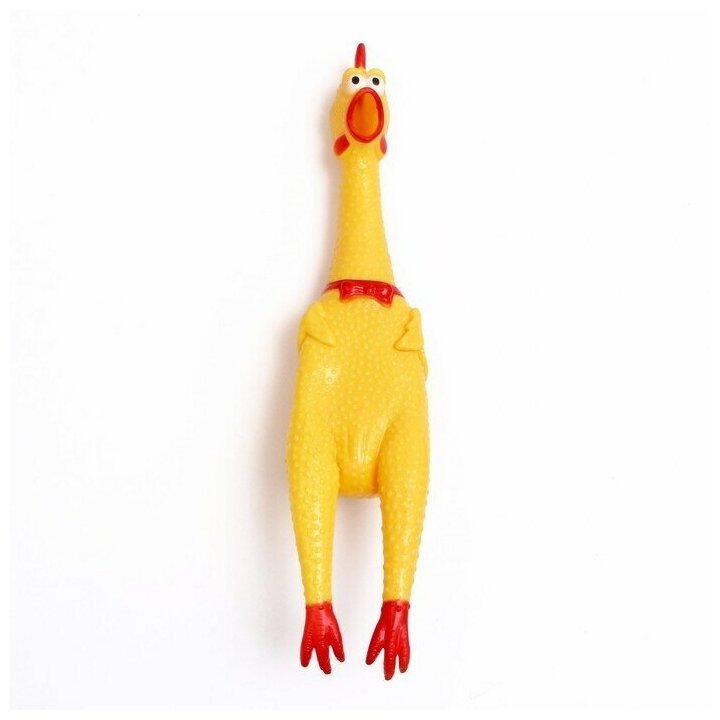 Игрушка пищащая "Задумчивая курица XL" для собак, 41 см, жёлтая - фотография № 3