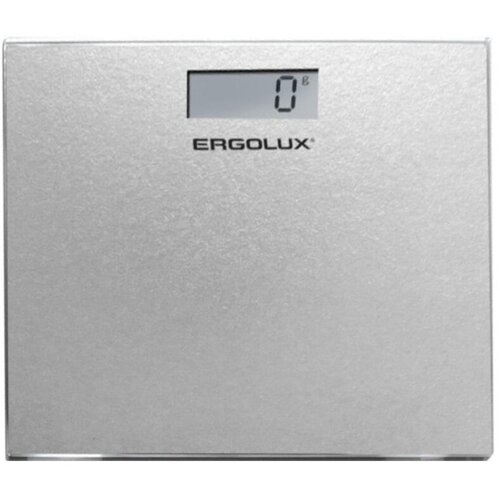 Весы ERGOLUX Весы напольные ERGOLUX ELX-SB02-C03 электронные 0-180кг, ЖК-дисплей, серый металлик