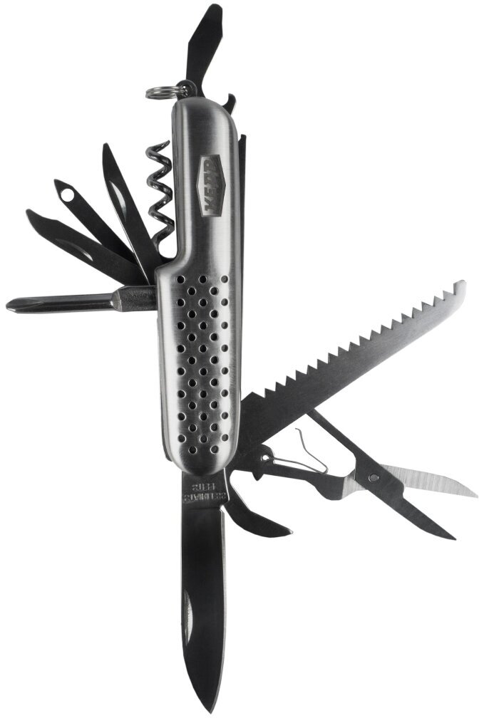 Многофункциональный складной нож Кедр 15 в 1 металлический корпус 9 см