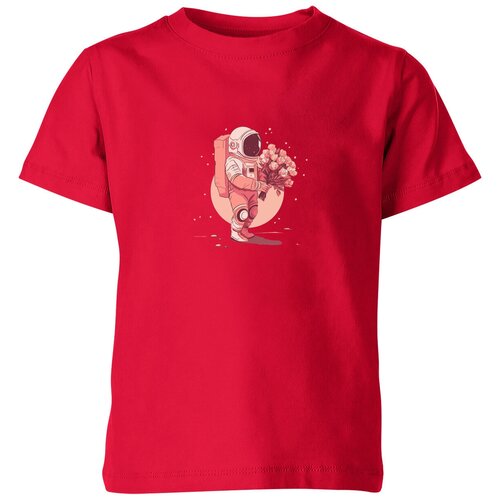 Футболка Us Basic, размер 4, красный детская футболка космонавт романтик 104 синий