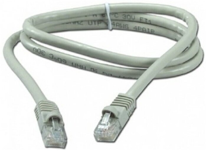 Кабель сетевой GEMBIRD литой (molded), UTP, cat.5E, 3м, 26AWG, 1 шт, серый - фото №2