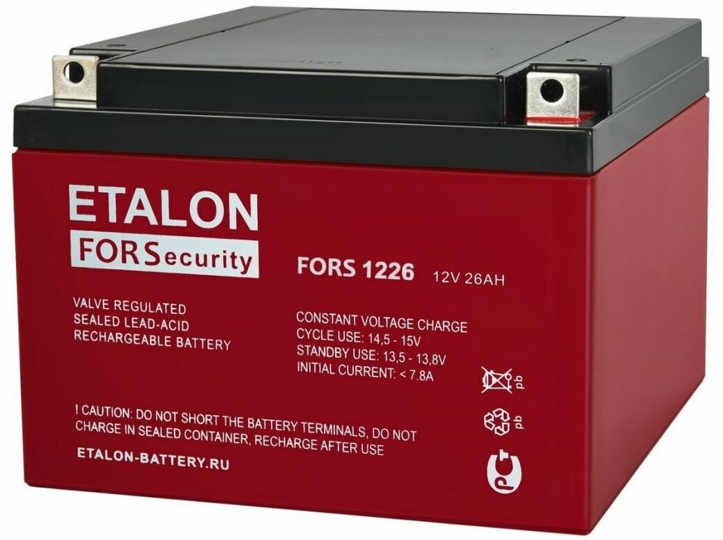 Аккумулятор 12В 26Ач (FORS 1226) | код. 200-12/26S | Etalon battery ( 1шт. )
