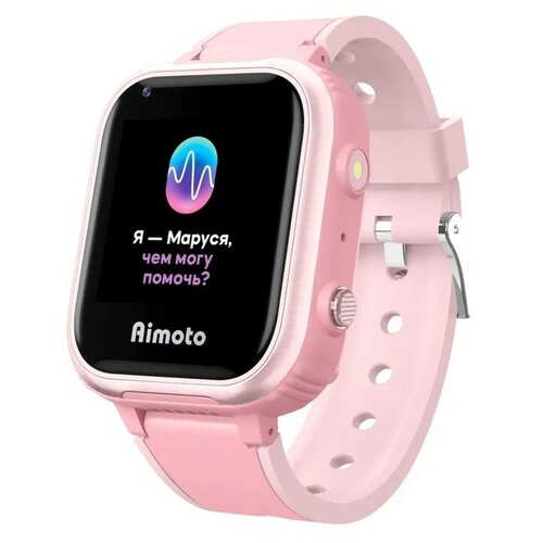 Детские смарт-часы Aimoto IQ 4G 144 GPSвидеозвонок голосовой помощник Маруся розовые 858300₽