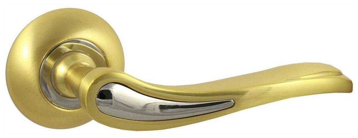 Дверная ручка межкомнатная Vantage V64C на круглой розетке SB матовое золото