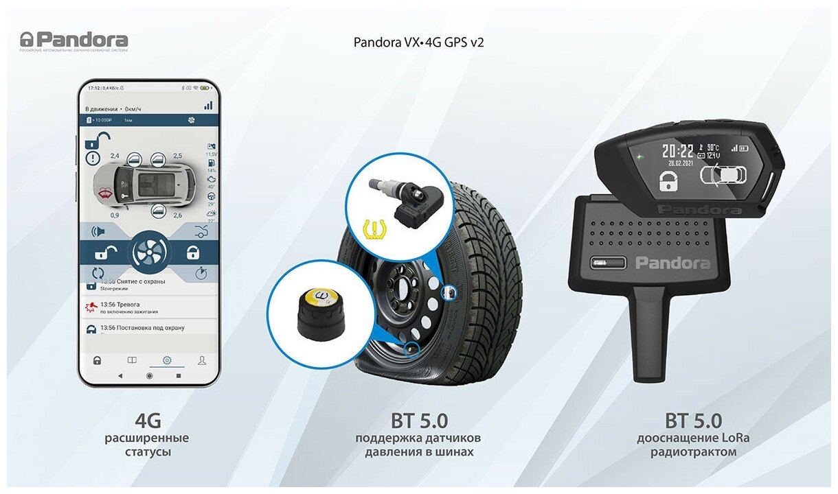 Автомобильная сигнализация Pandora VX-4G GPS V2