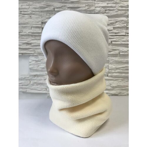 фото Шарф-снуд из флиса maru для девочки экрю, 48-60