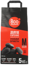 Уголь брикетированный 800 Degrees Долгое Горение, мешок 5 кг