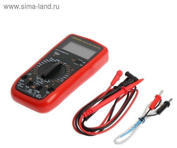 Мультиметр TUNDRA VC9208N ACV/DCV ACA/DCA 200-200MΩ 200nF-200mF -20-1000°C 200 kHz