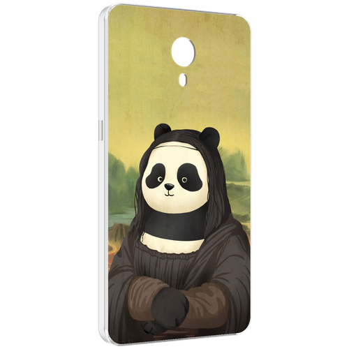 Чехол MyPads панда монализа для Meizu M3 Note задняя-панель-накладка-бампер