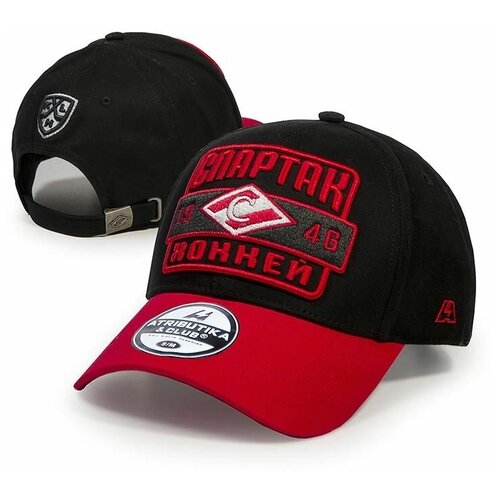 фото Бейсболка мужская хк спартак atributika & club, кепка чёрная атрибутика и клуб