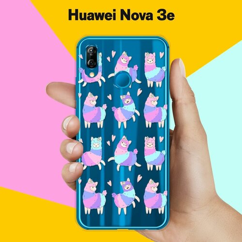 Силиконовый чехол Цветные ламы на Huawei Nova 3e силиконовый чехол цветные ламы на huawei nova 5i