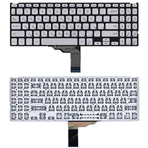 Клавиатура для ноутбука Asus VivoBook F509U, F509UA, F509UB серебристая с подсветкой us english laptop backlit keyboard replacement keyboards for asus vivobook m509 x509 x509f x509u x509um x509fa x509ma x509da ba