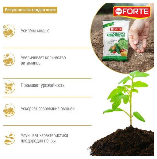 Удобрение BONA FORTE овощное, 2.5 кг