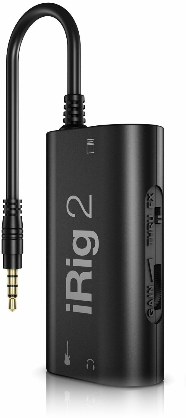 IK MULTIMEDIA iRig 2 компактный интерфейс для гитары/баса с аналоговым подключением к iOS устройствам