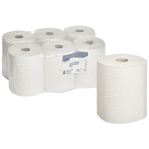 LASLA PROFESSIONAL полотенца для рук Econom 150м. 2 слоя на втулке, белый. 6 рулонов в коробке