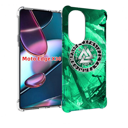 Чехол MyPads ассасин-крид-2020-рагнарек мужской для Motorola Moto Edge X30 задняя-панель-накладка-бампер