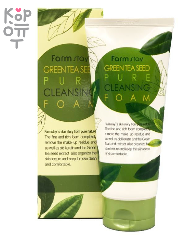 FARMSTAY Пенка для умывания / PURE CLEANSING FOAM GREEN TEA 180 мл - фото №6