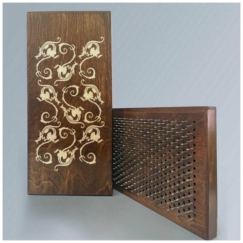 фото Доска садху с динамическими гвоздями, шаг 10мм, цвет венге модель фэнтези дракон - 1357 сила души и тела