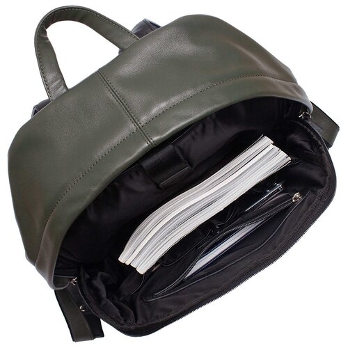 Кожаный рюкзак Adams Green/Black