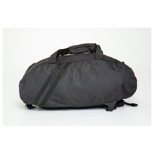 Городская спортивная сумка рюкзак черная полиэстер размер 63*27*27 см.
