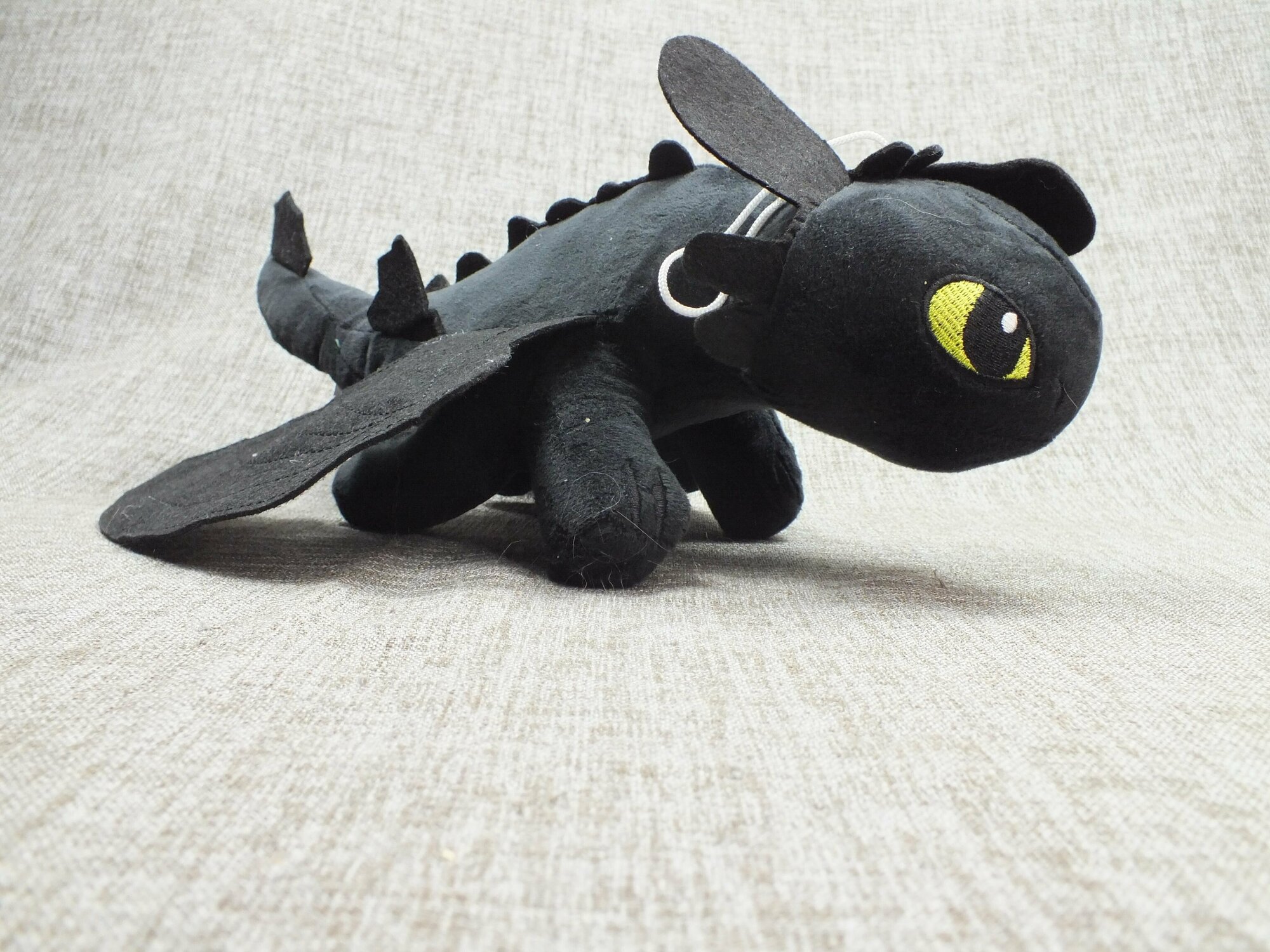 Мягкая игрушка дракон, Беззубик, дракон черный, ночная фурия 30 см