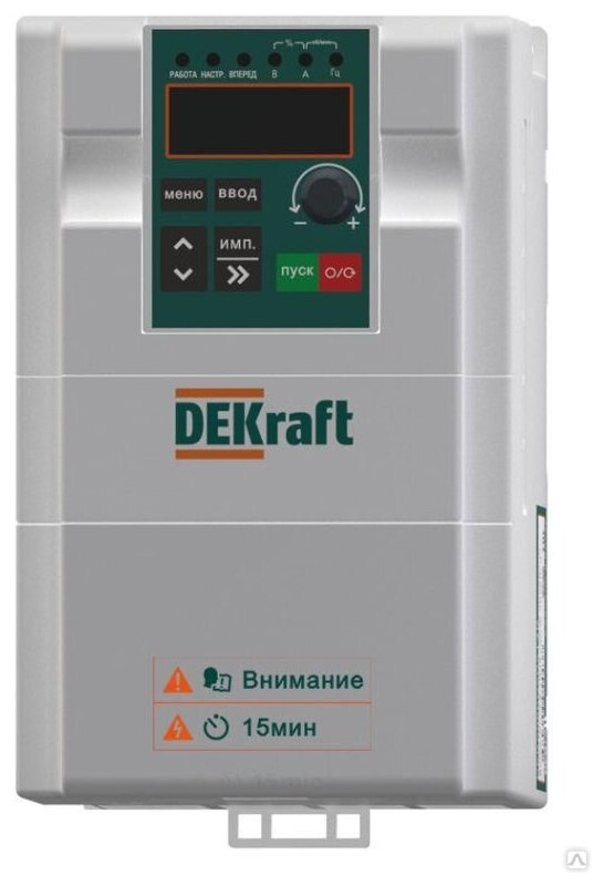 Преобразователь частоты DEKraft с тормозным модулем DEKV060G0R75T4B