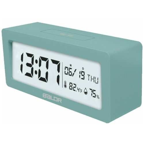 BALDR B0337STH часы-будильник c большим дисплеем, голубой