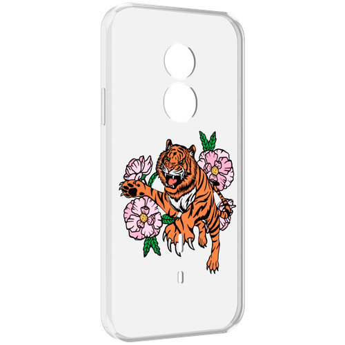 Чехол MyPads тигры-цветочные для Doogee S51 задняя-панель-накладка-бампер чехол mypads тигры цветочные для doogee v11 задняя панель накладка бампер