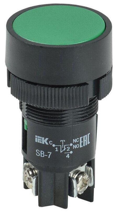 BBT40-SB7-K06 Кнопка SВ-7 "Пуск" зеленая IEK - фото №1