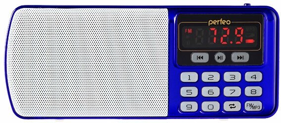 Аудиосистема портативная Perfeo Егерь i120-BL (FM, MP3), 3Вт