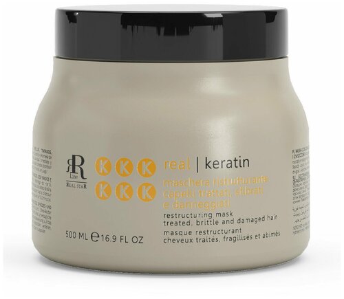 Кератиновая маска для укрепления волос Keratin Star Restructuring Mask RR Line, 500 мл