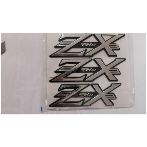 Табличка (наклейка) Honda ZX ( под металл серебро) 2032B silver DIOZX
