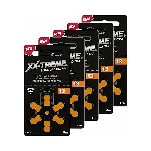 Батарейки XX-TREME 13 для слуховых аппаратов / батарейки для слуховых аппаратов (30шт)