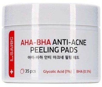 Диски отшелушивающие с AHA и BHA кислотами против несовершенств кожи [L’Sanic] Aha-Bha Anti-Acne Peeling Pads