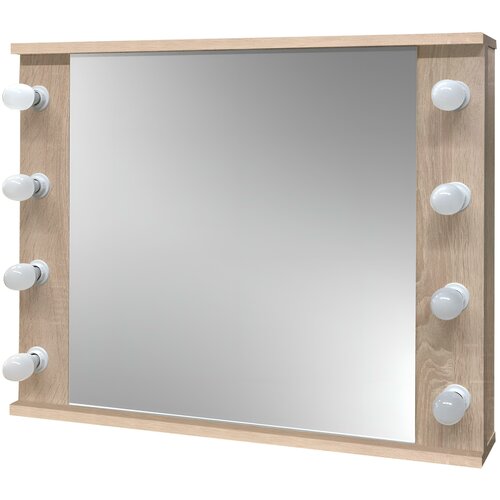 Зеркало с подсветкой 63х80 см прямоугольное настенное бежевое ЛДСП 5200₽