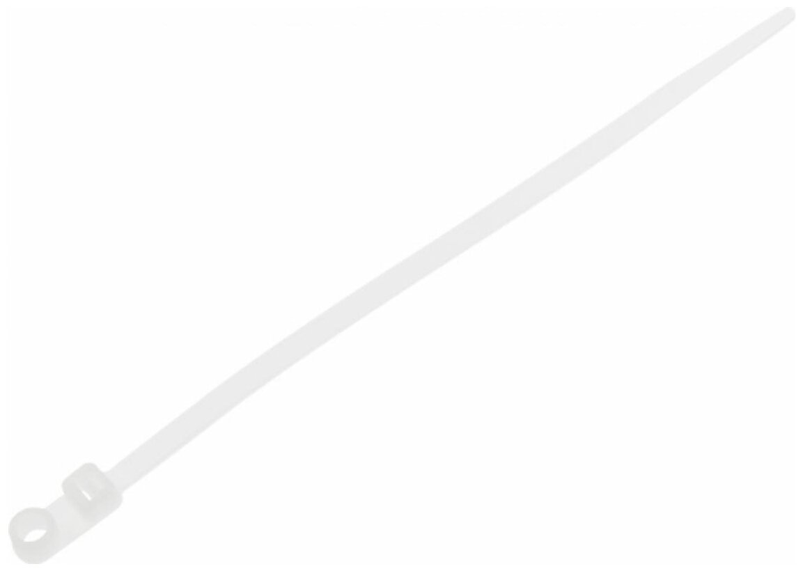 Хомут-стяжка с монтажным отверстием 7.6х300 мм белый (100 шт в уп.) STARFIX (SM-29156-100)