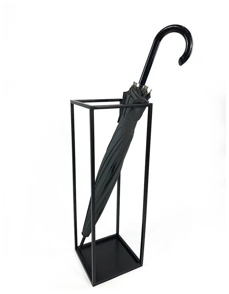 Подставка для зонтов напольная в прихожую черного цвета Зонтница Loft из металла, высота стойки 60 см - фотография № 7