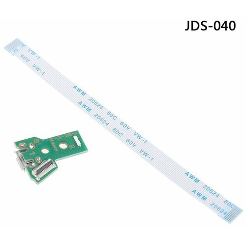 Плата / разъем / порт Micro usb jds 040 + Шлейф контактный 12pin для геймпада dualshock sony ps4 12 контактов u kime gamepad battery pack for sony playstation ps4 dualshock 4 wireless controller replacement batteries cuh zct1e cuh zct1u