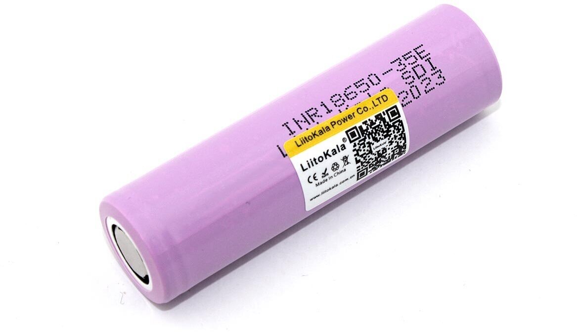 Аккумулятор типа 18650 Li-Ion LiitoKala 35E 3500mAh, 3.7V