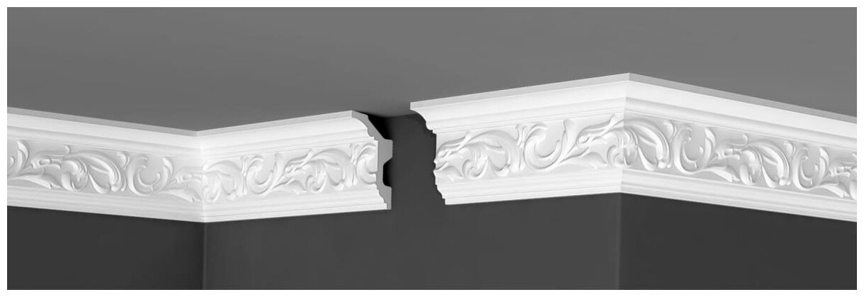 фото Плинтус потолочный Де-Багет П-09 80/80, 1шт (длина 2м)