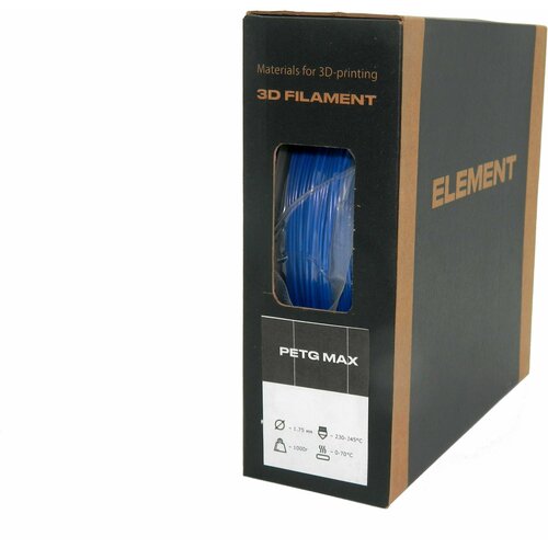 PETG пластик для 3д печтати петг для 3D принтера Element 3D 1.75мм, 1 кг, непрозрачный голубой