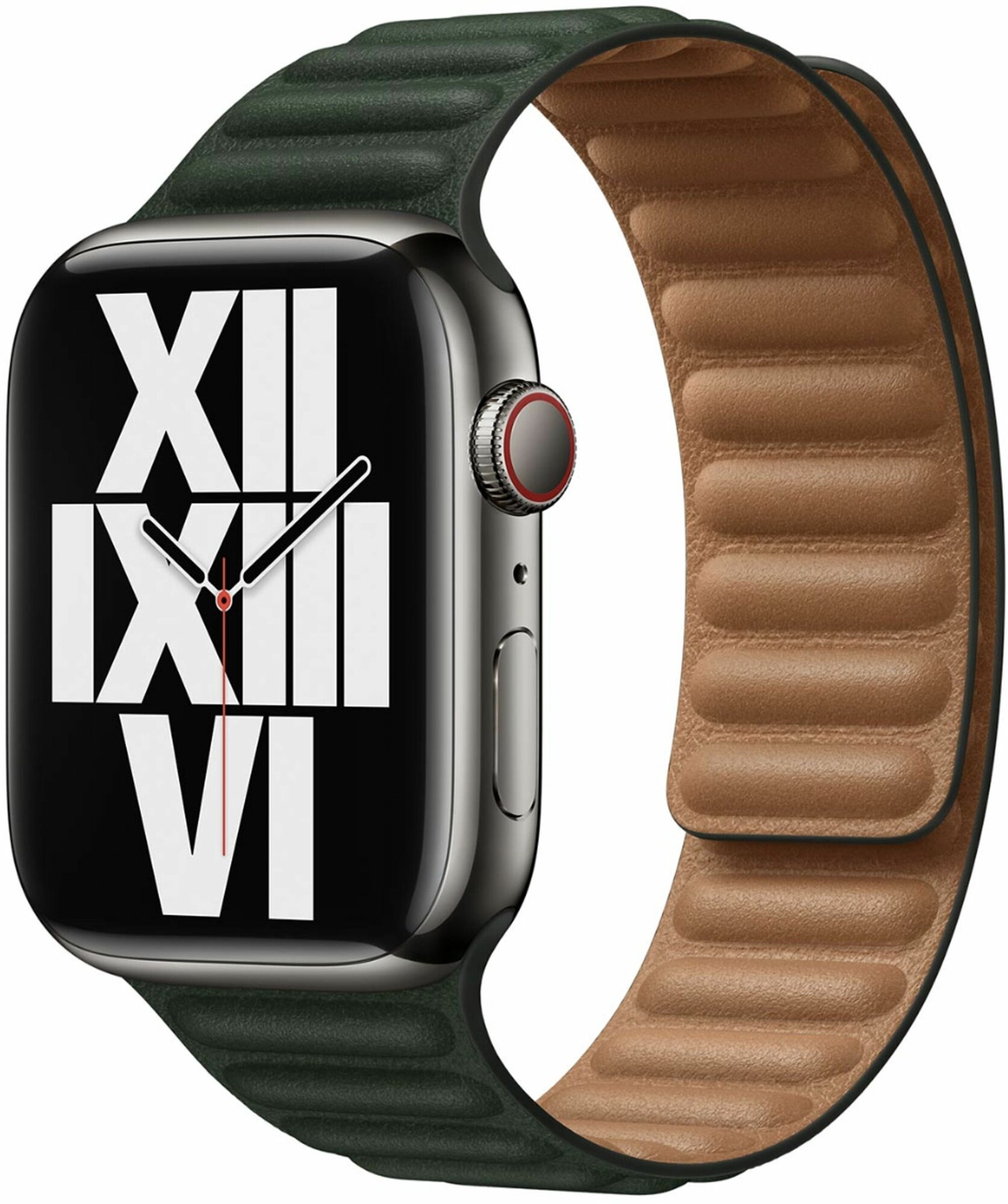 Ремешок Apple Leather Link Sequoia Green M/L для Apple Watch 42-44-45-49mm ML803ZM/A