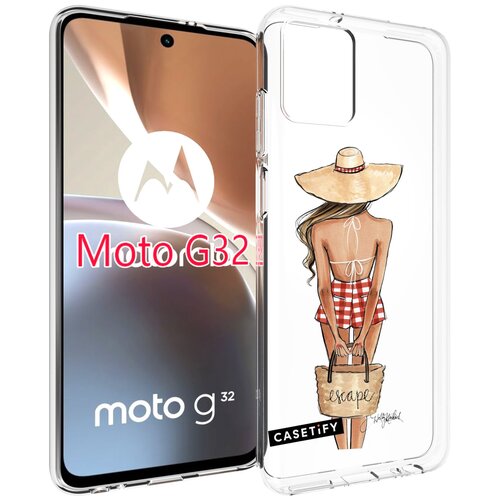 Чехол MyPads CASETiFY женский для Motorola Moto G32 задняя-панель-накладка-бампер