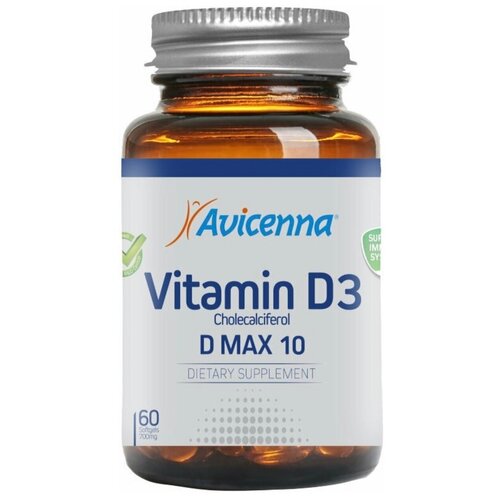 Купить Витамин Д D3 MAX 10, Авиценна, 60 капсул, Avicenna