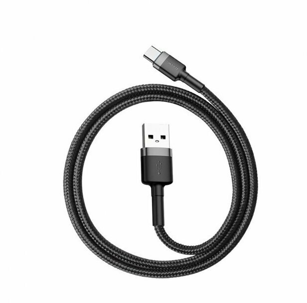 Кабель Baseus CATKLF-BG1 Cafule Cable USB to Type-C 3A 1m Gray+Black