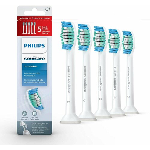 Набор насадок Philips Sonicare ProResults hx6015/03 для звуковой щетки, белый, 5 шт.