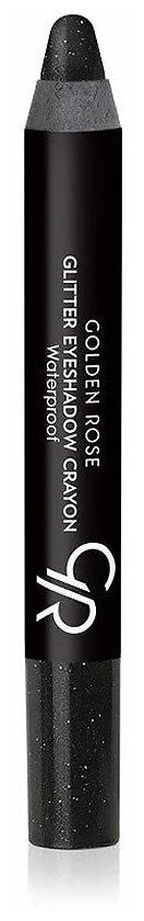 Golden Rose 51 Тени-карандаш для век водостойкие с блёстками Glitter Eyeshadow Crayon, тон 51 чёрный