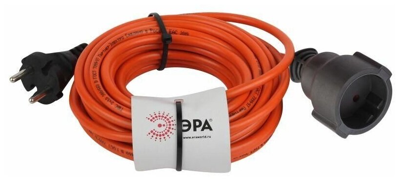 Удлинитель-шнур 1х10м без заземл. 10А IP20 UPx-1-2х1-10m ПВС 2х1 (бухта) Эра Б0046805