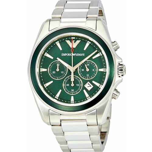 Наручные часы EMPORIO ARMANI Часы Наручные Мужские Emporio Armani Sportivo, серебряный, зеленый